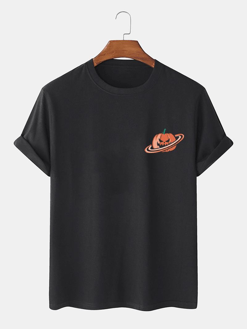 100% Bomull För Män Med Pumpatryck Kortärmade T-shirts