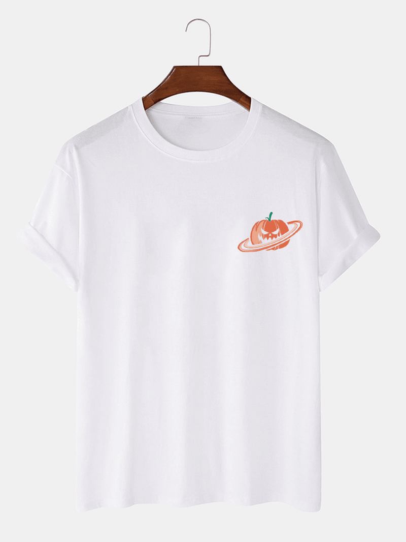 100% Bomull För Män Med Pumpatryck Kortärmade T-shirts