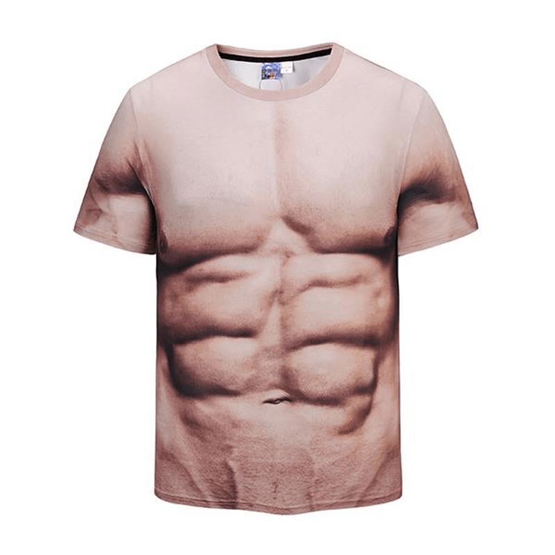 Casual Mäns Bodybuilding Elastiska Kortärmade T-shirts