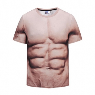 Casual Mäns Bodybuilding Elastiska Kortärmade T-shirts