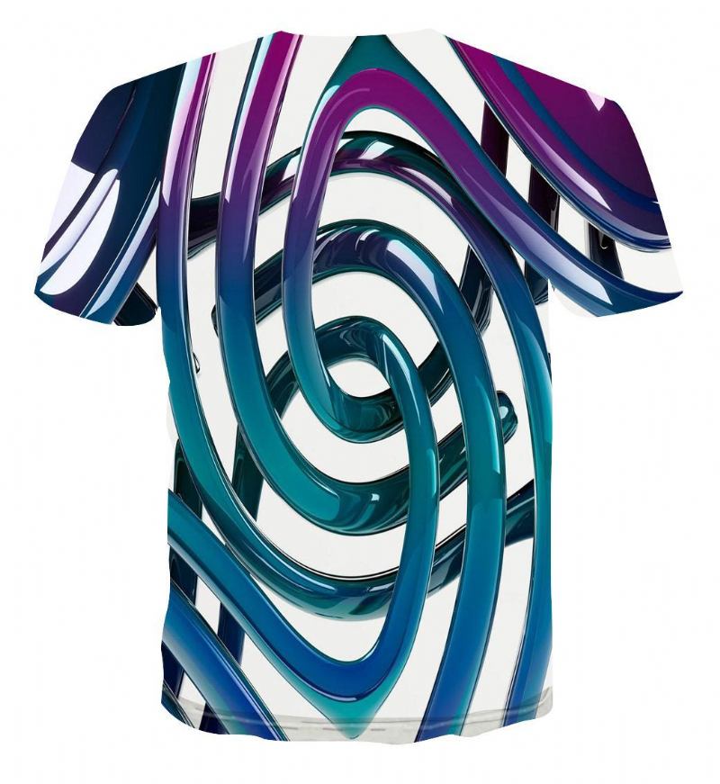 Geometriskt Mönster 3d Digital Med Tryck T-shirt