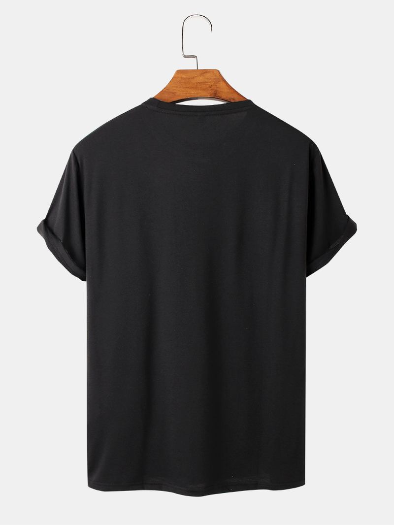 Herr Space Element Med Tryck O-neck 100% Bomull Kortärmad T-shirt