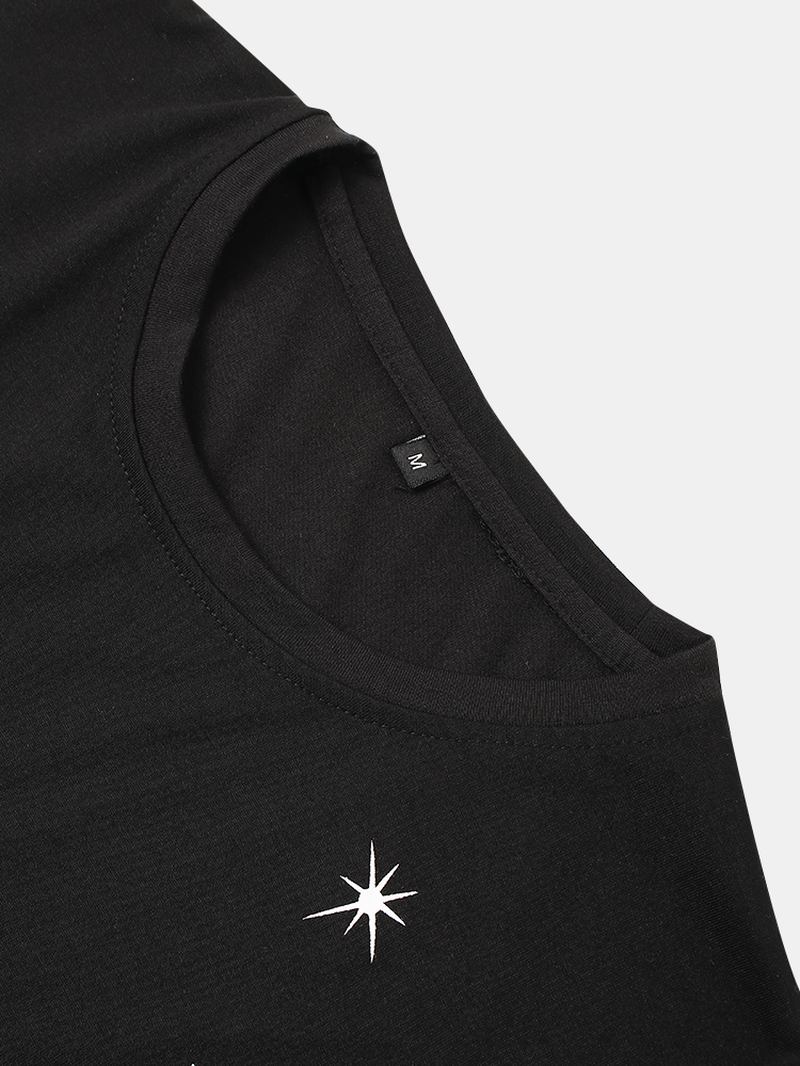 Herr Space Element Med Tryck O-neck 100% Bomull Kortärmad T-shirt