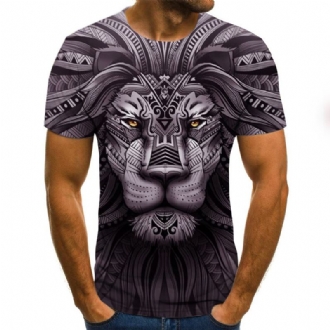 Rift Lion Digital Med Tryck Kortärmad T-shirt