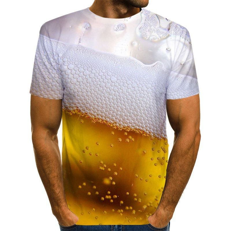 Rundhalsad Kortärmad T-shirt För Digitaltryck I 3d