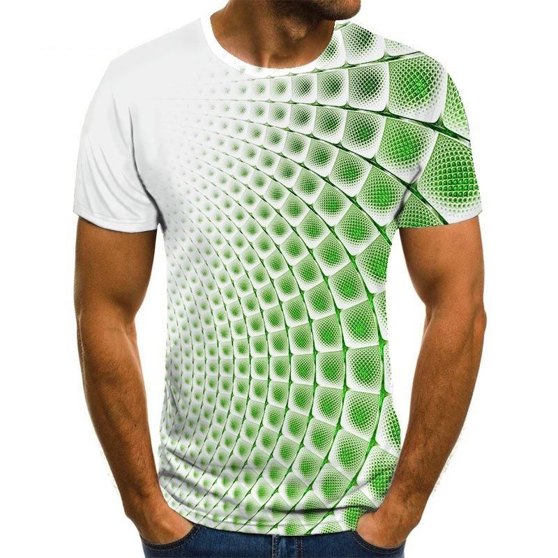 Trendigt Modenyhet Flerfärgad 3d-grafisk T-shirt För Män Custom Streetwear Fritidskläder