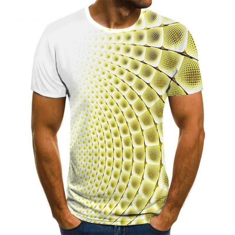 Trendigt Modenyhet Flerfärgad 3d-grafisk T-shirt För Män Custom Streetwear Fritidskläder