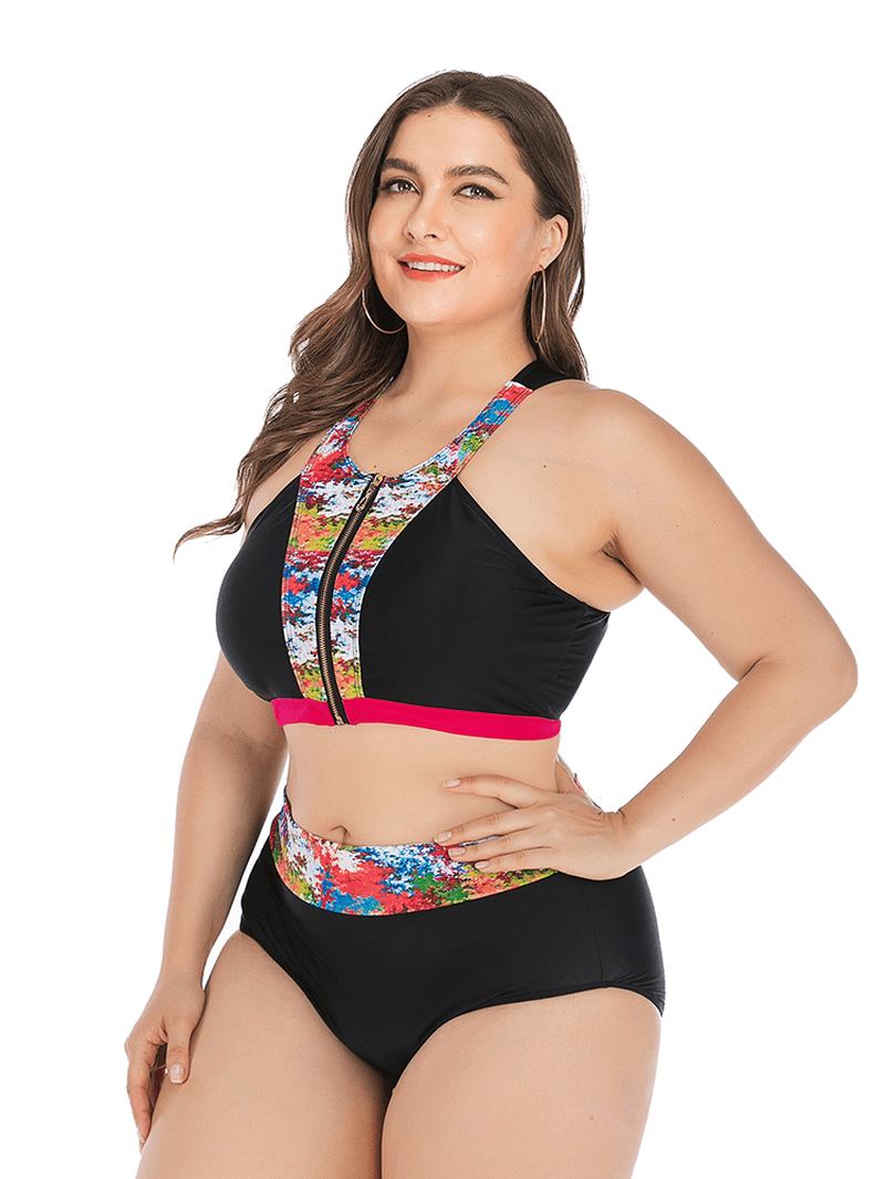 Zipper Racer Back Bikini