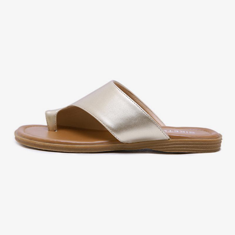 Kvinnor Clip Toe Ren Färg Casual Summer Flat Sandaler