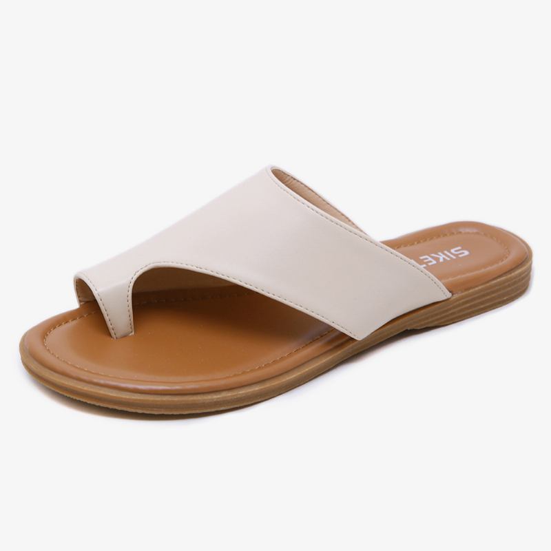 Kvinnor Clip Toe Ren Färg Casual Summer Flat Sandaler