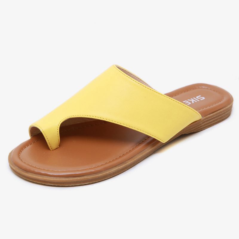 Kvinnor Clip Toe Ren Färg Casual Summer Flat Sandaler