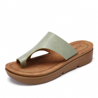 Kvinnor Toe Ring Slip On Soft Sole Casual Summer Sandaler