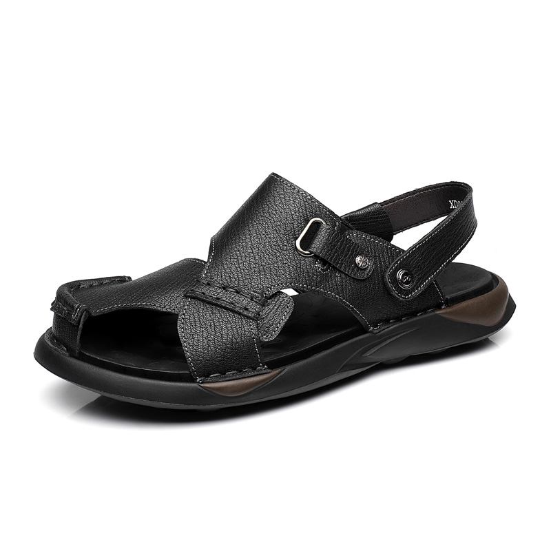 Män Microfiber Mjuk Sula Halkfri Lättvikts Closed Toe Casual Beach Sandaler