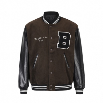 Brevbroderi Baseball Uniform Street Hip-hop Yllejacka