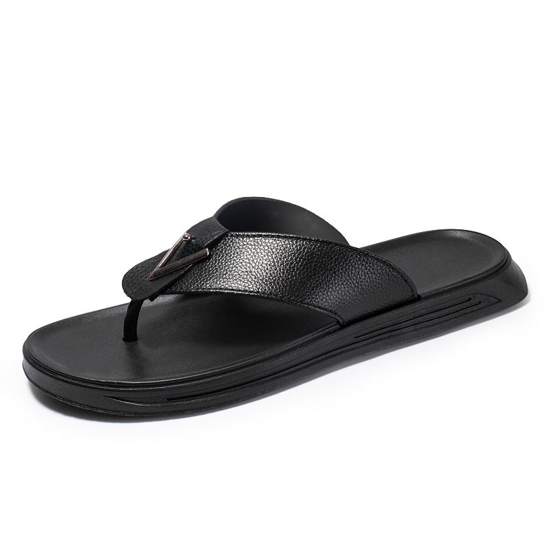 Män Andas Halkfri Klippta Flip Flops Casual Strandtofflor