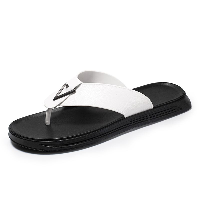 Män Andas Halkfri Klippta Flip Flops Casual Strandtofflor