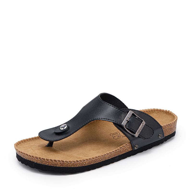 Män Andas Halkfri Korkbotten Beach Flip Flops Casual Tofflor