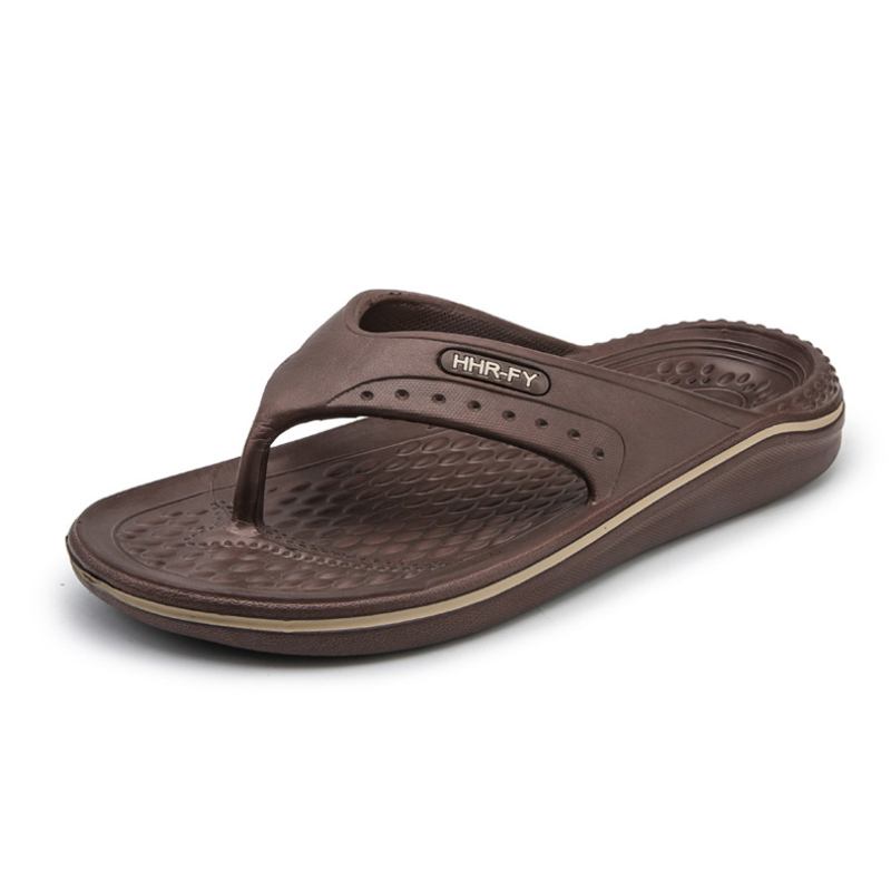 Män Andas Lättvikts Mjuk Botten Solid Beach Flip Flops Casual Tofflor