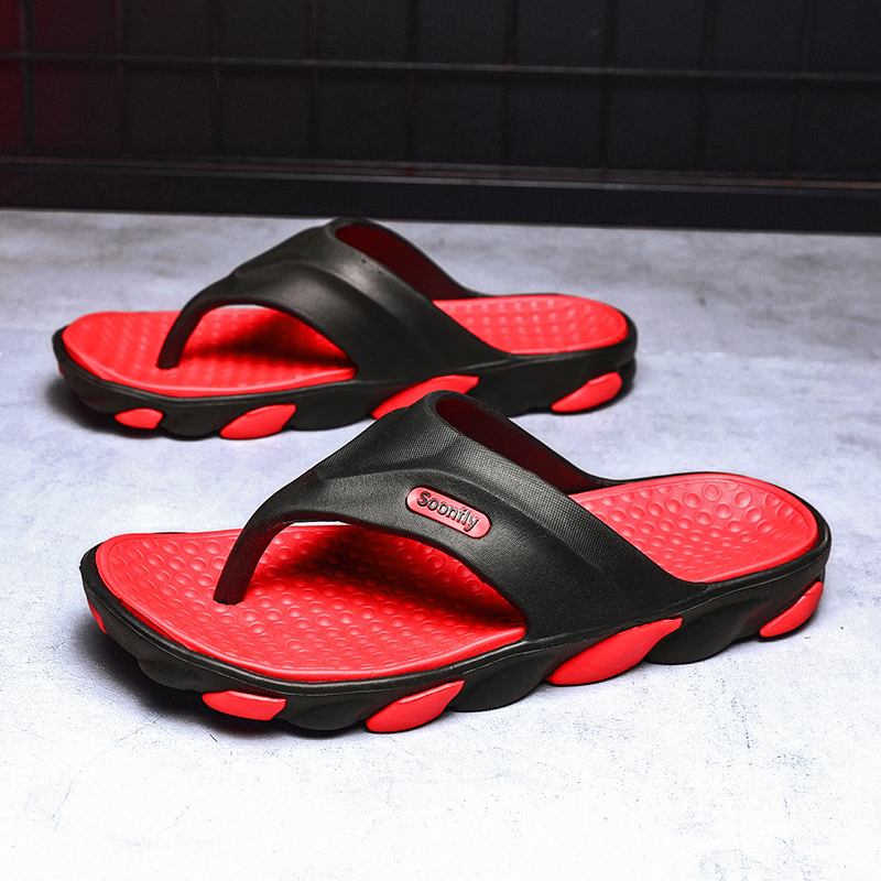 Män Andas Mjuk Botten Halkfria Beach Flip Flops Casual Tofflor