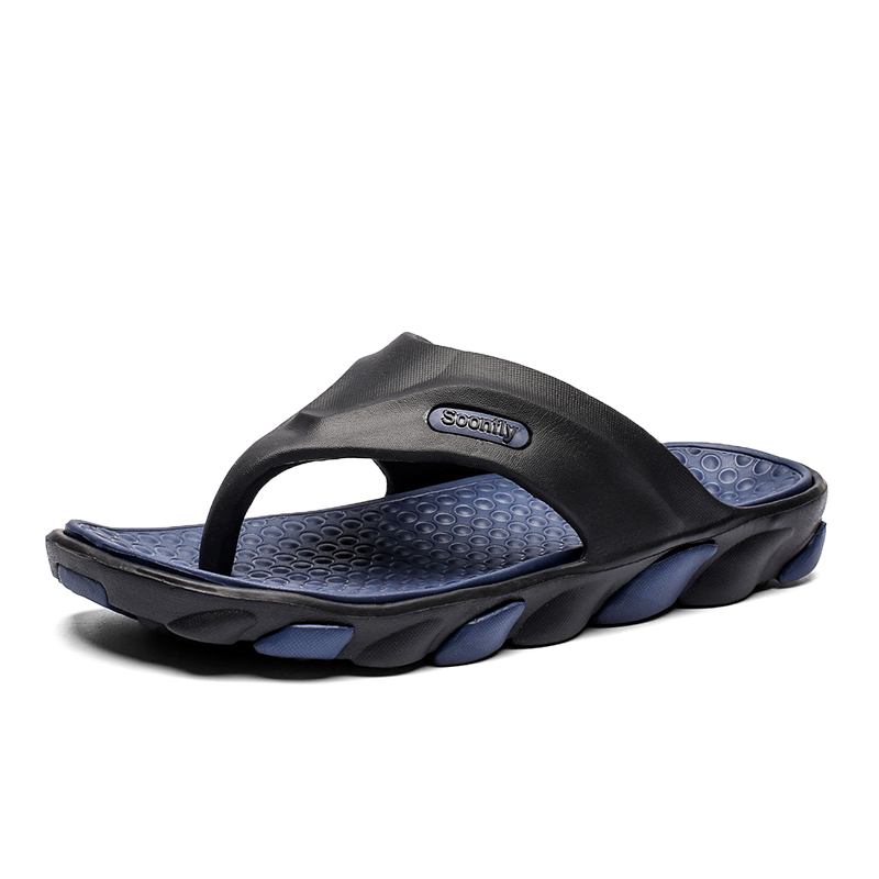 Män Andas Mjuk Botten Halkfria Beach Flip Flops Casual Tofflor