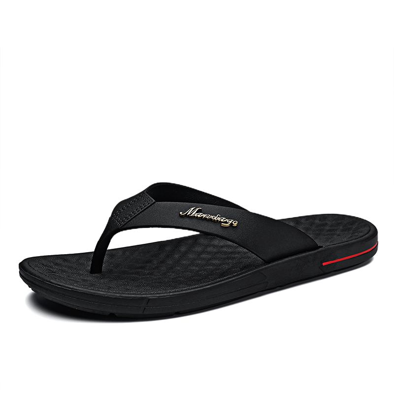 Män Andas Mjuk Botten Solid Non Slip Beach Flip Flops Casual Tofflor