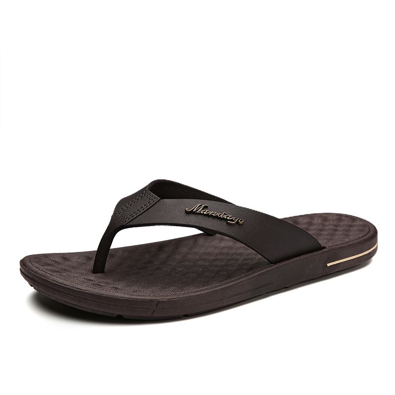 Män Andas Mjuk Botten Solid Non Slip Beach Flip Flops Casual Tofflor