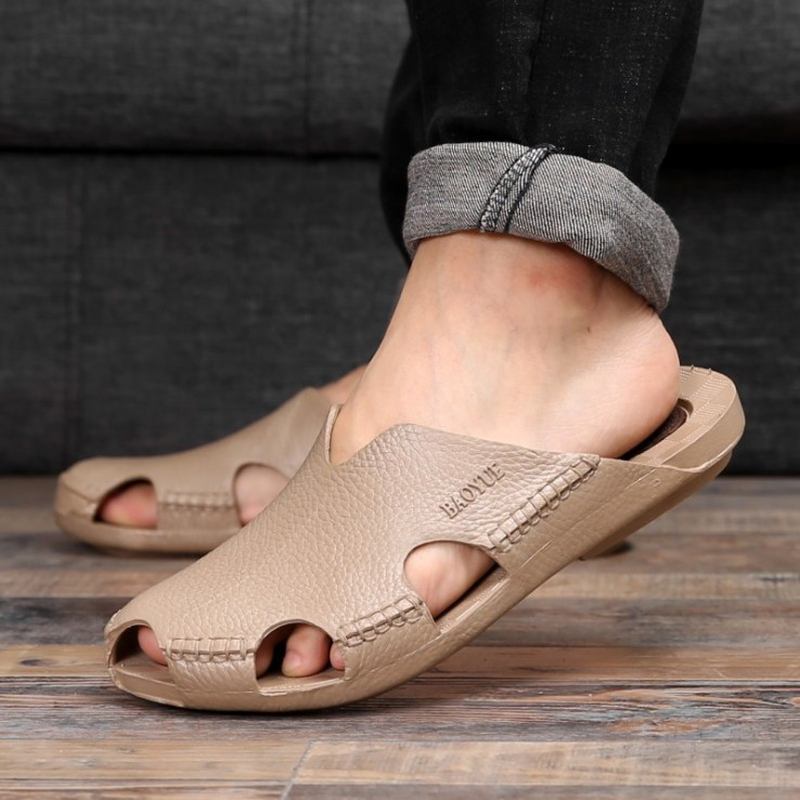 Män Casual Home Indoor Slip On Tofflor