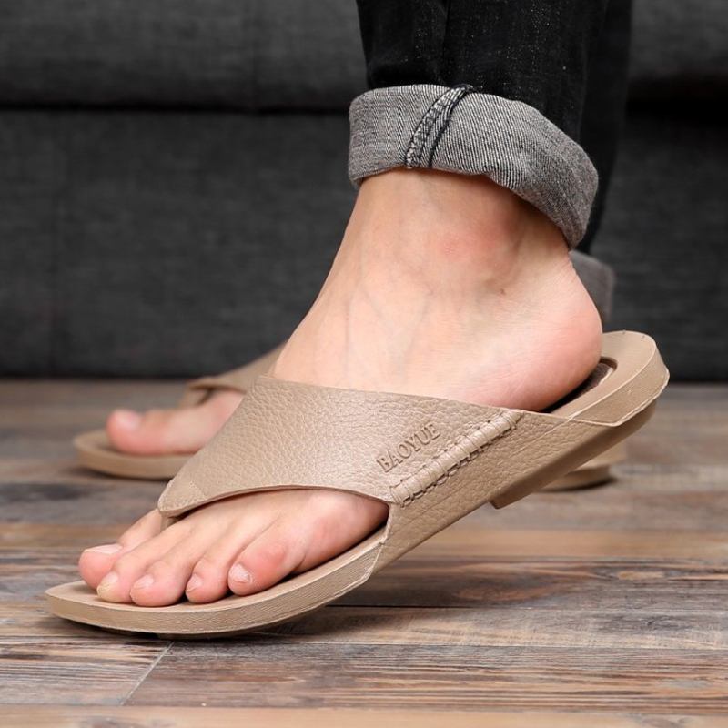 Män Casual Home Indoor Slip On Tofflor