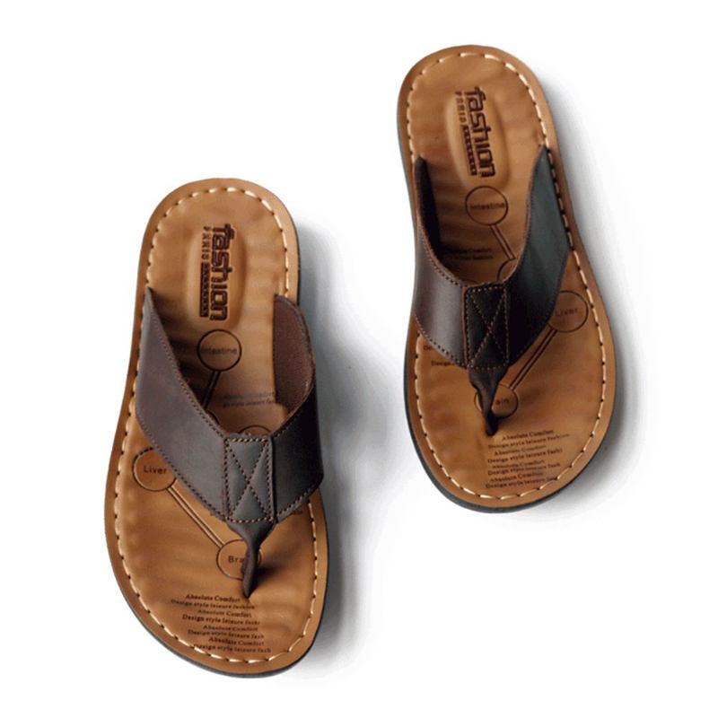 Män Kohud Andas Halkfria Flip Flops Casual Beach Tofflor