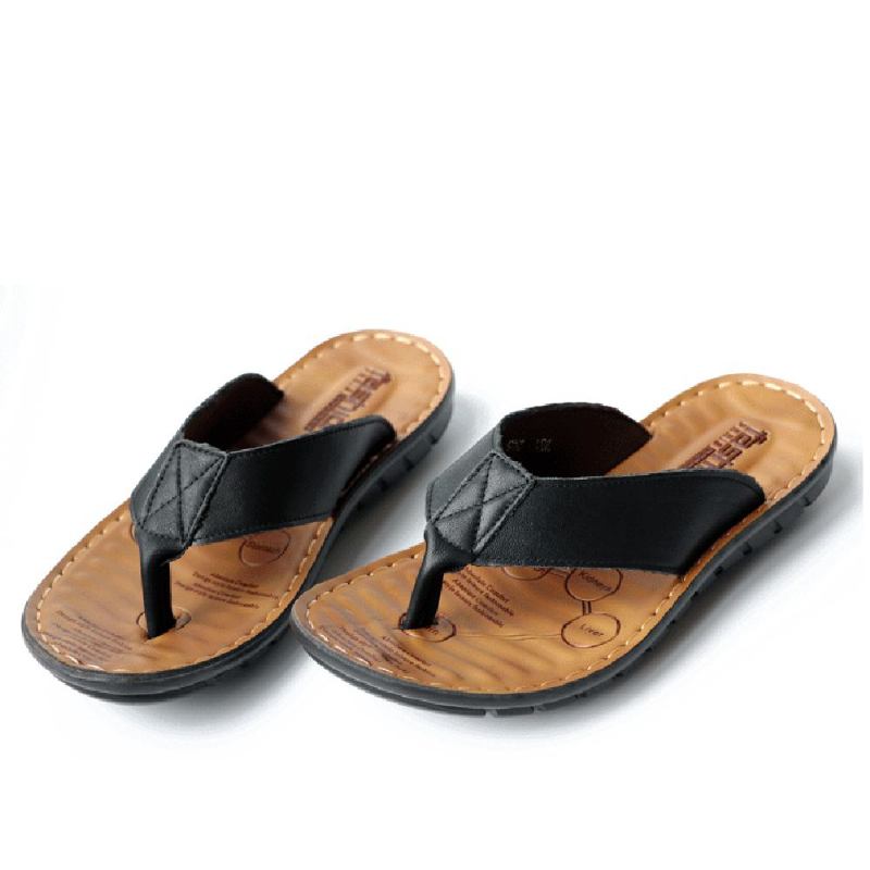 Män Kohud Andas Halkfria Flip Flops Casual Beach Tofflor