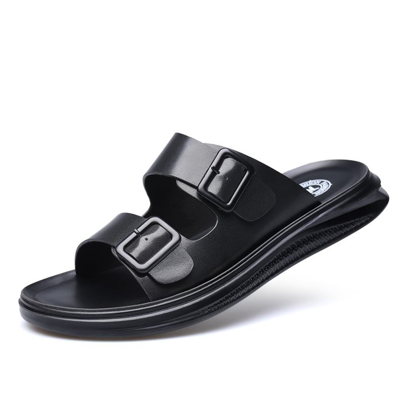 Män Kohud Casual Soft Sole Beach Läder Tofflor