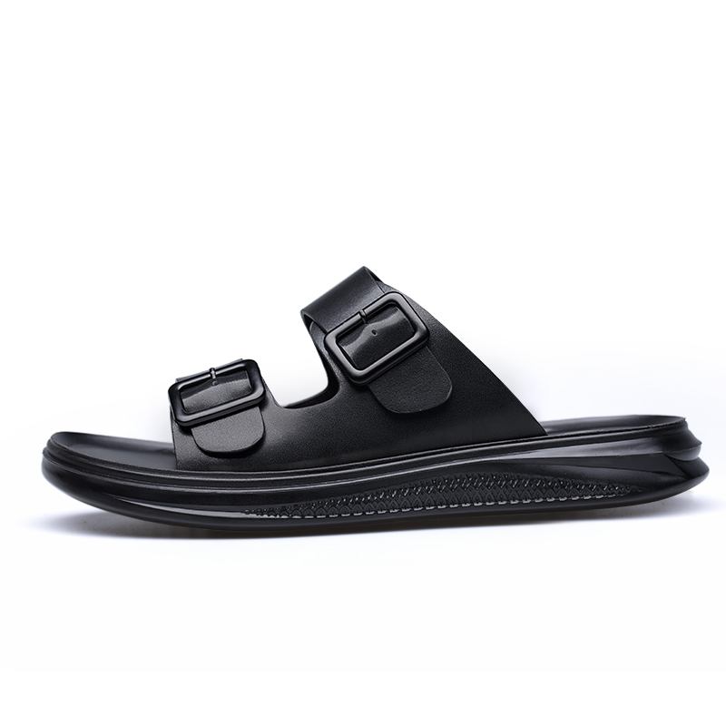 Män Kohud Casual Soft Sole Beach Läder Tofflor