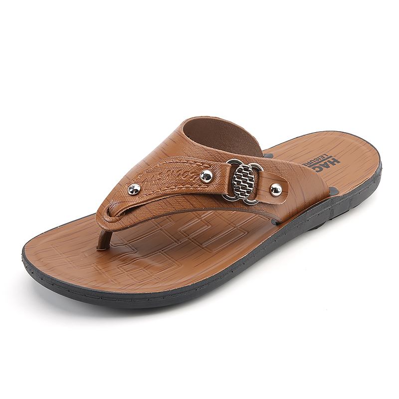 Män Microfiber Andas Mjuk Botten Clip Toe Casual Beach Tofflor