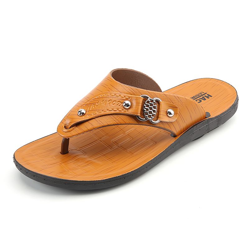 Män Microfiber Andas Mjuk Botten Clip Toe Casual Beach Tofflor