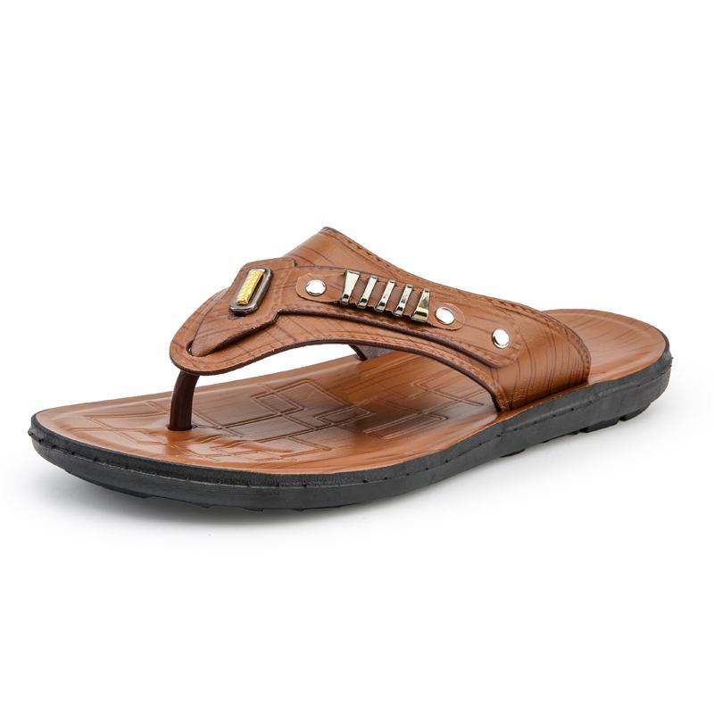 Män Microfiber Andas Mjuk Botten Halkfria Clip Toe Casual Beach Tofflor