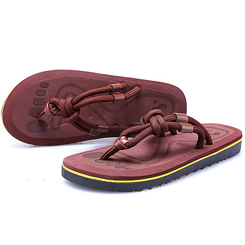 Män Soft Sole Clip Toe Tofflor Summer Beach Shoes