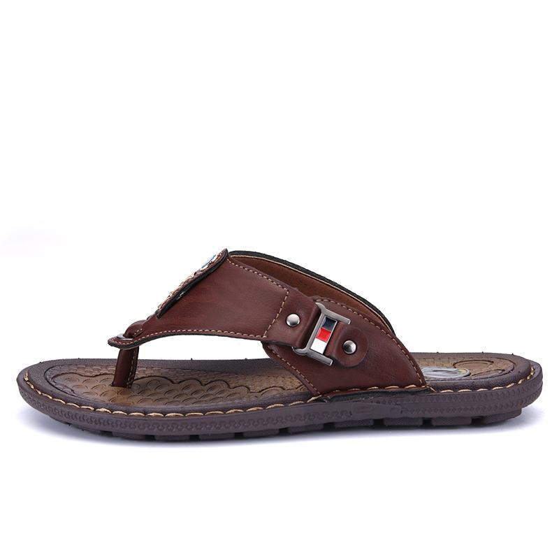 Mjuk Sula För Män Halkfria Solida Flip Flops Casual Tofflor