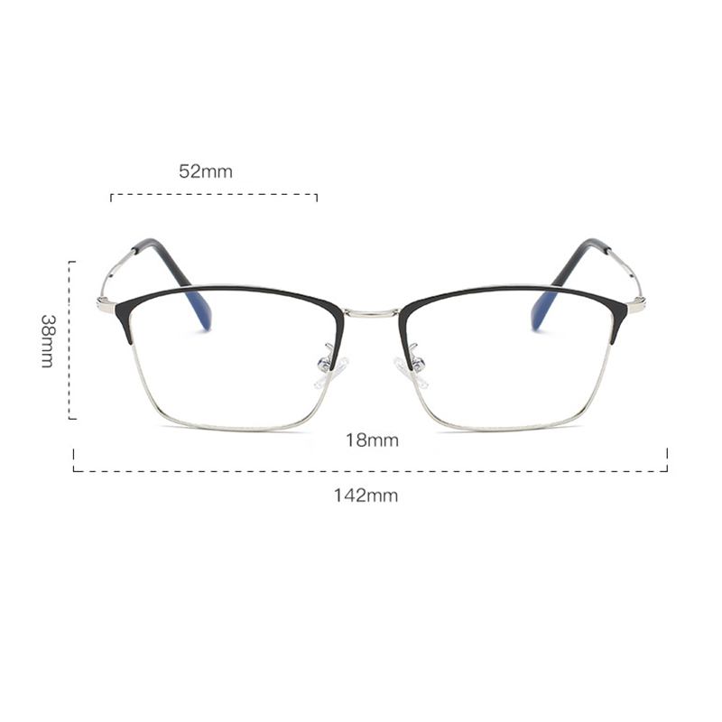 Anti-fatigue Anti-blue Light Vogue Square Clear Lens Glasögon