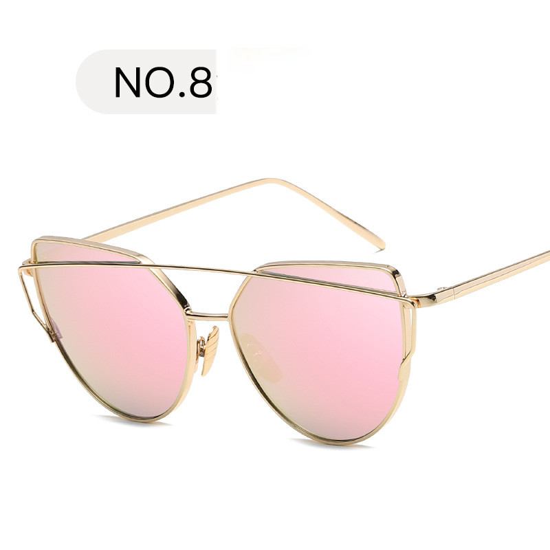 Designspegel Roséguld Vintage Cateye Mode Solglasögon Lady Eyewear