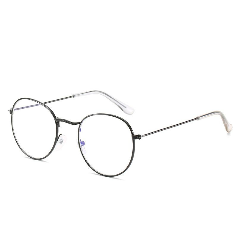 Metallram Glasögon För Kvinnor Vintage Anti Blå Blockerande Optiska Glasögon Metall Vanligt Glasögon Oculos Lyx Gafas Lunette