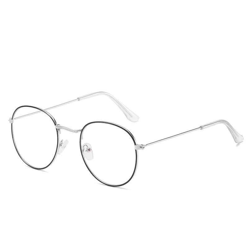 Metallram Glasögon För Kvinnor Vintage Anti Blå Blockerande Optiska Glasögon Metall Vanligt Glasögon Oculos Lyx Gafas Lunette