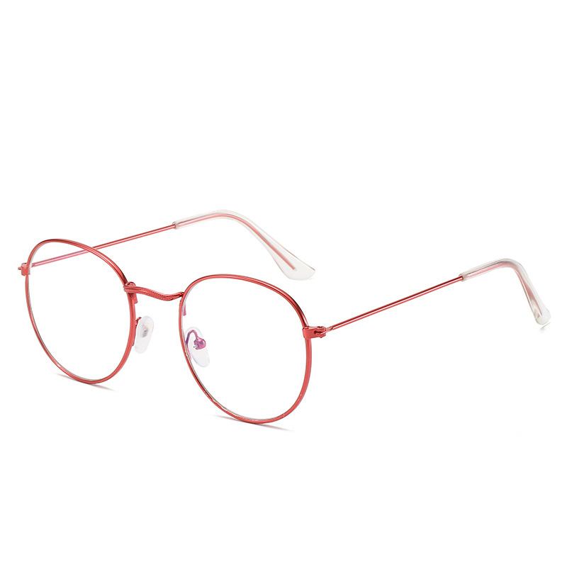 Metallram Glasögon För Kvinnor Vintage Anti Blå Blockerande Optiska Glasögon Metall Vanligt Glasögon Oculos Lyx Gafas Lunette