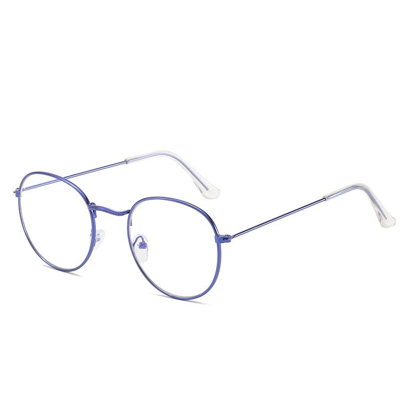 Metallram Glasögon För Kvinnor Vintage Anti Blå Blockerande Optiska Glasögon Metall Vanligt Glasögon Oculos Lyx Gafas Lunette