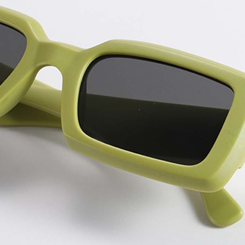 Mode Prsonality Square Avocado Green Solglasögon