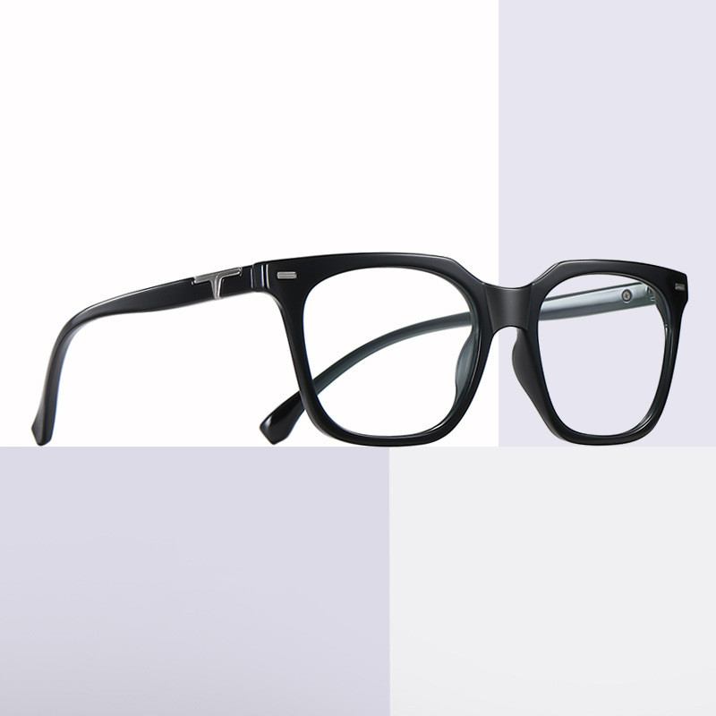 Retro Big Frame Flat Spegel Kan Utrustas Med Myopia Unisex