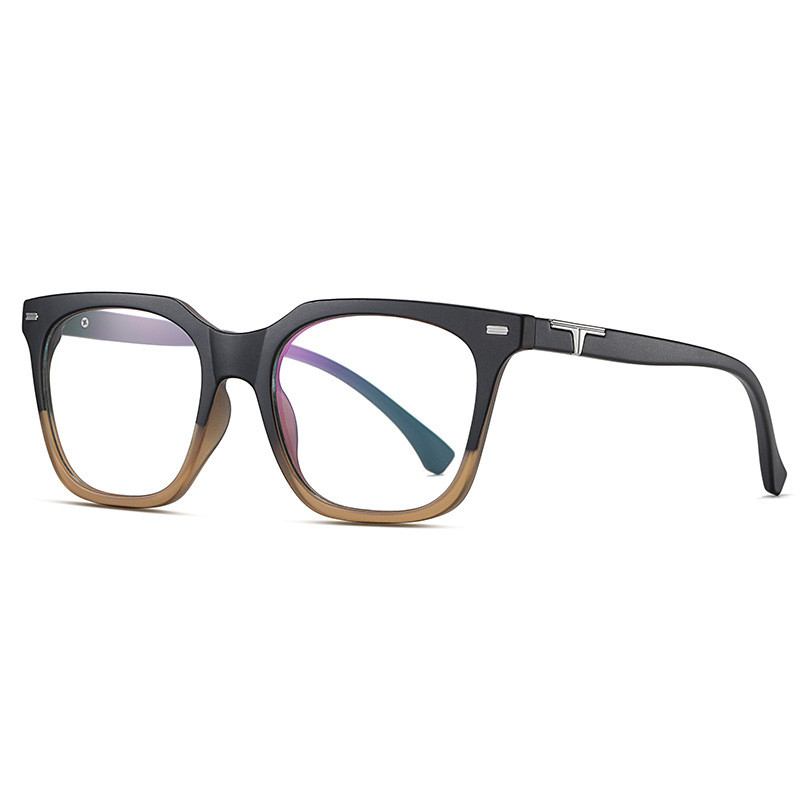 Retro Big Frame Flat Spegel Kan Utrustas Med Myopia Unisex