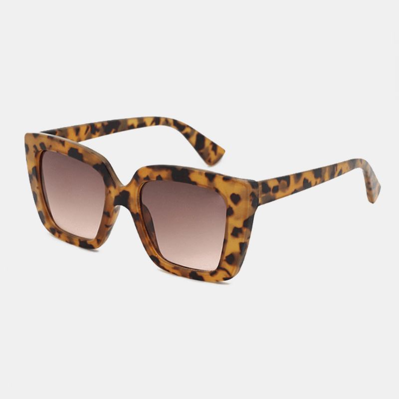 Unisex Leopard Thicken Full Frame Casual Uv-skyddssolglasögon