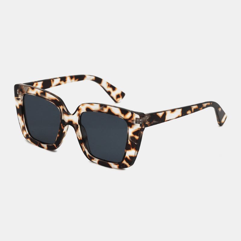 Unisex Leopard Thicken Full Frame Casual Uv-skyddssolglasögon