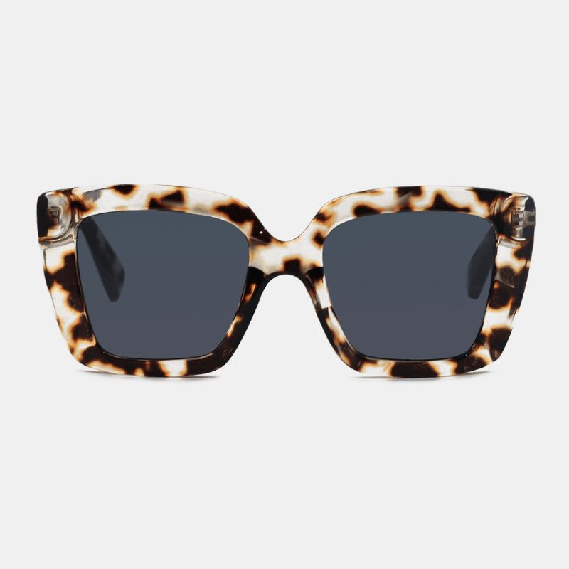 Unisex Leopard Thicken Full Frame Casual Uv-skyddssolglasögon