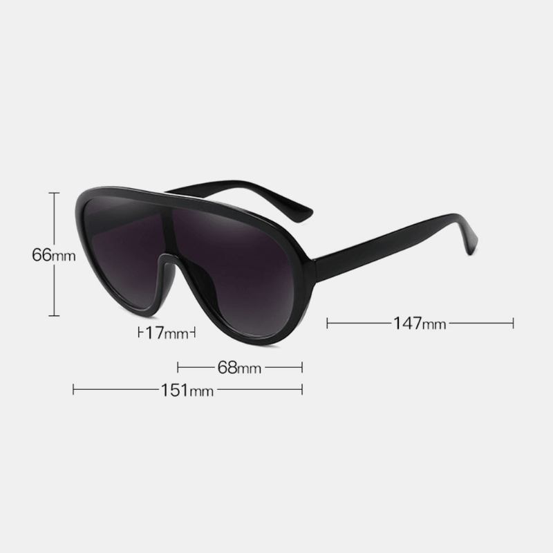 Unisex One-piece Lens Large Full Frame Uv Protection Sunshade Mode Solglasögon